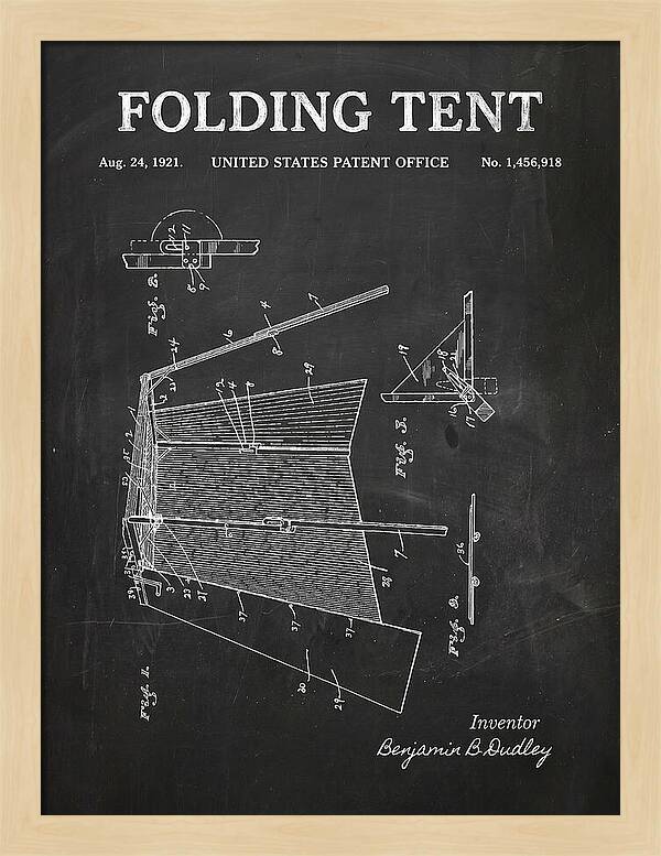 Folding Tent Chalkboard Patent Us1456918a