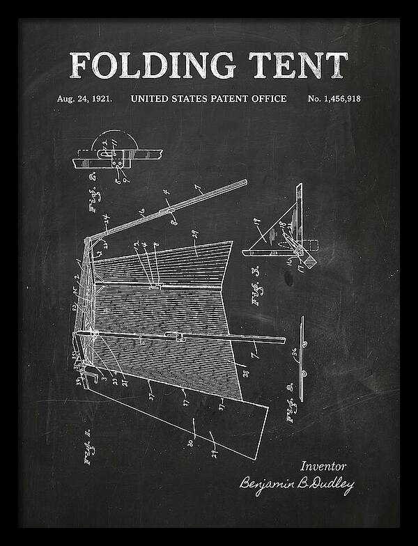 Folding Tent Chalkboard Patent Us1456918a