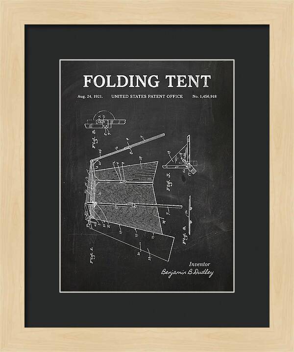 Folding Tent Chalkboard Patent Us1456918a