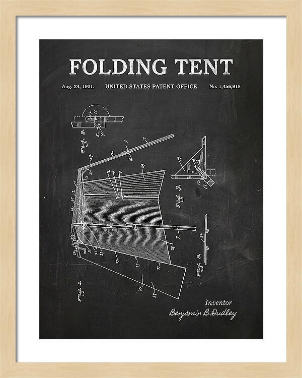 Folding Tent Chalkboard Patent Us1456918a