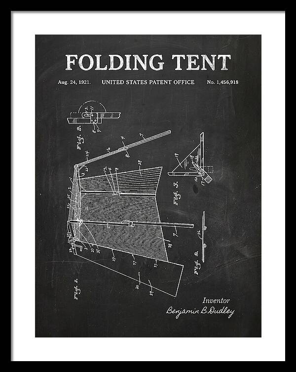 Folding Tent Chalkboard Patent Us1456918a