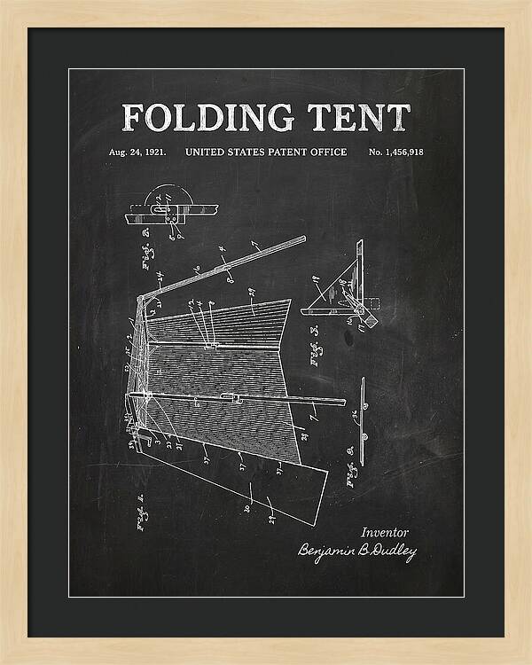 Folding Tent Chalkboard Patent Us1456918a