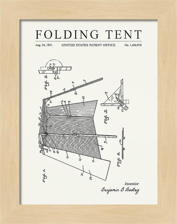 Folding Tent Minimalist Patent Us1456918a