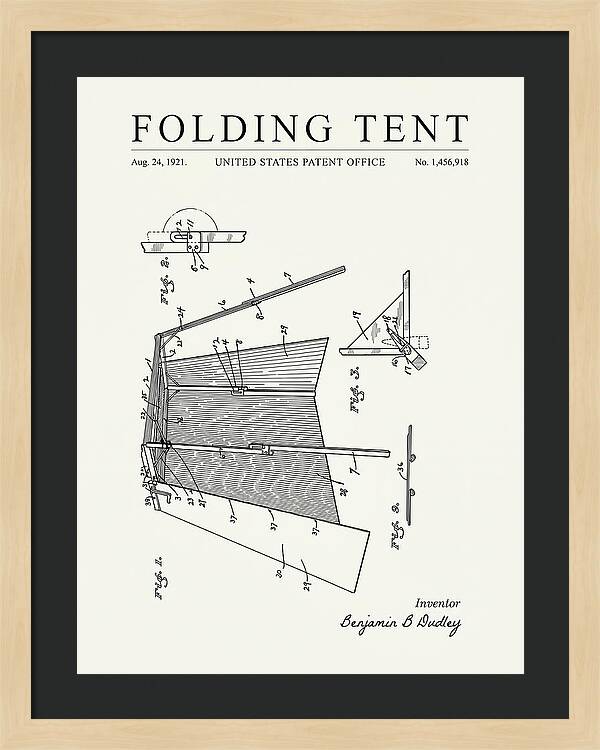 Folding Tent Minimalist Patent Us1456918a