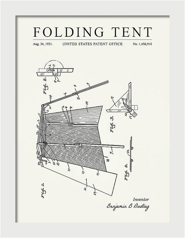 Folding Tent Minimalist Patent Us1456918a
