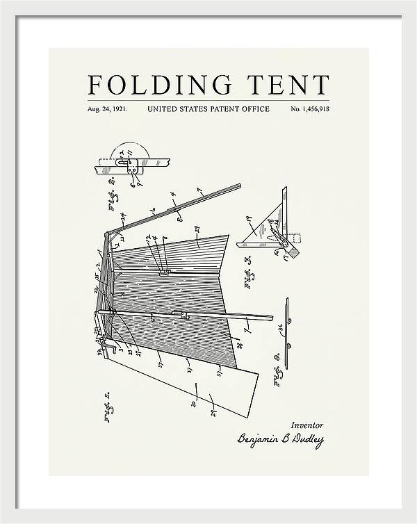 Folding Tent Minimalist Patent Us1456918a