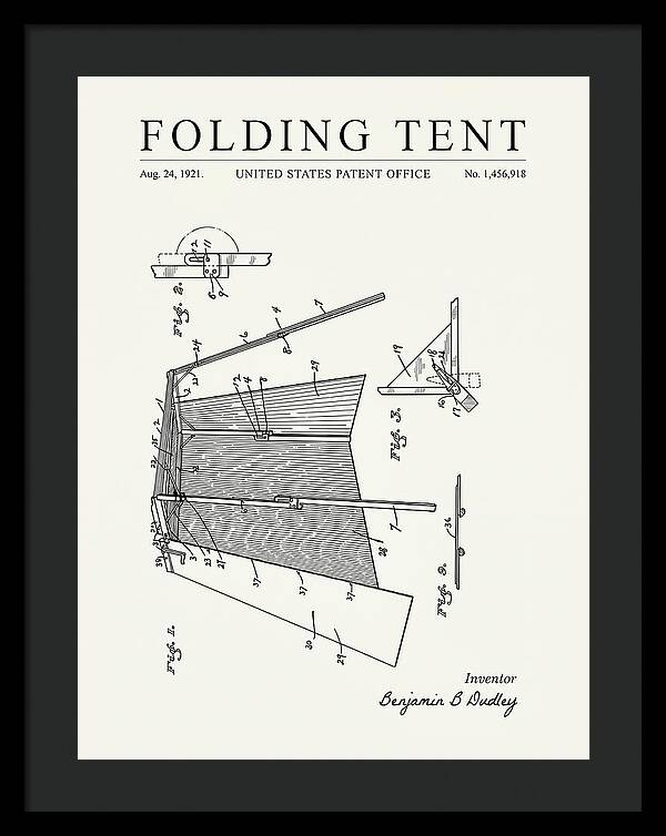Folding Tent Minimalist Patent Us1456918a