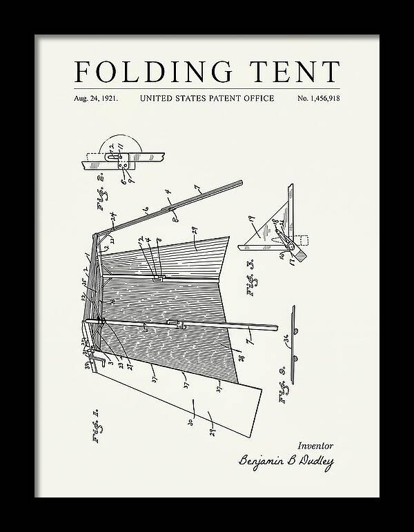 Folding Tent Minimalist Patent Us1456918a