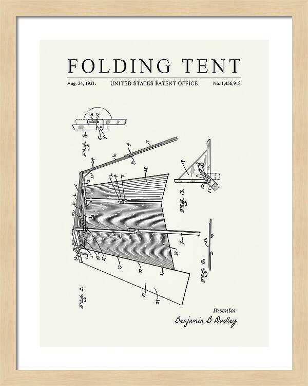 Folding Tent Minimalist Patent Us1456918a