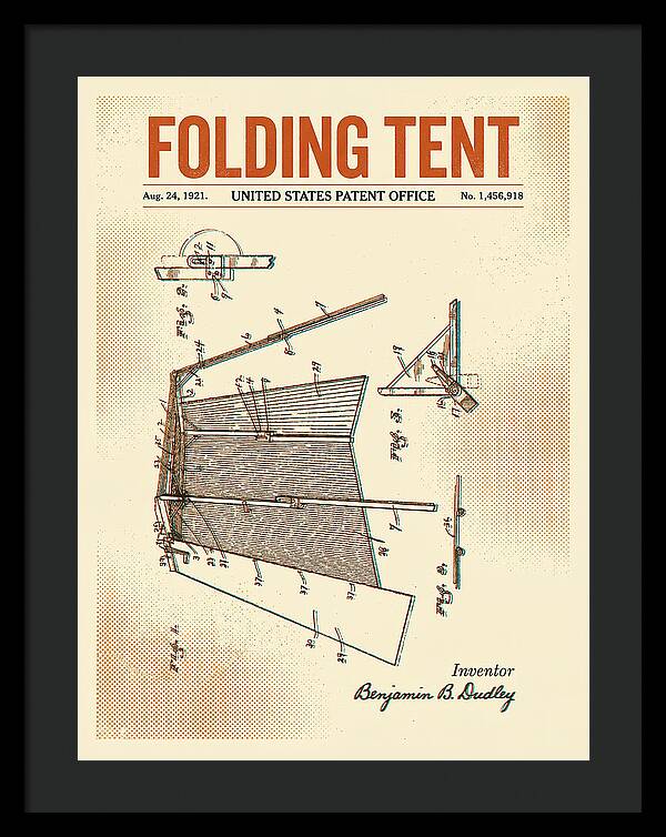 Folding Tent Retro Patent Us1456918a