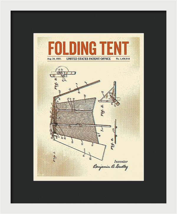 Folding Tent Retro Patent Us1456918a
