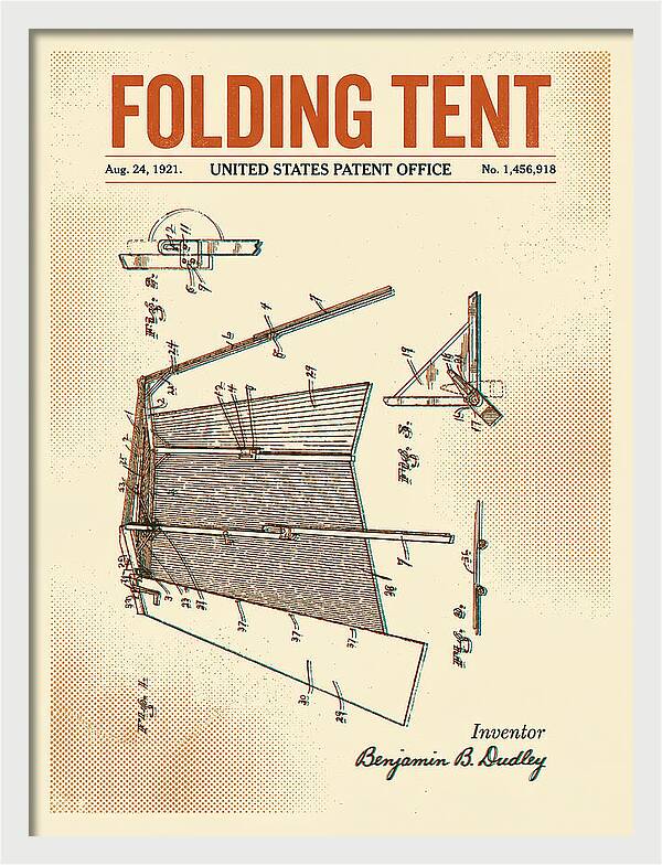 Folding Tent Retro Patent Us1456918a