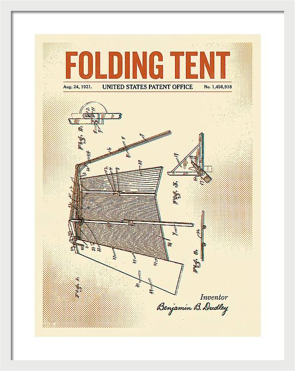 Folding Tent Retro Patent Us1456918a