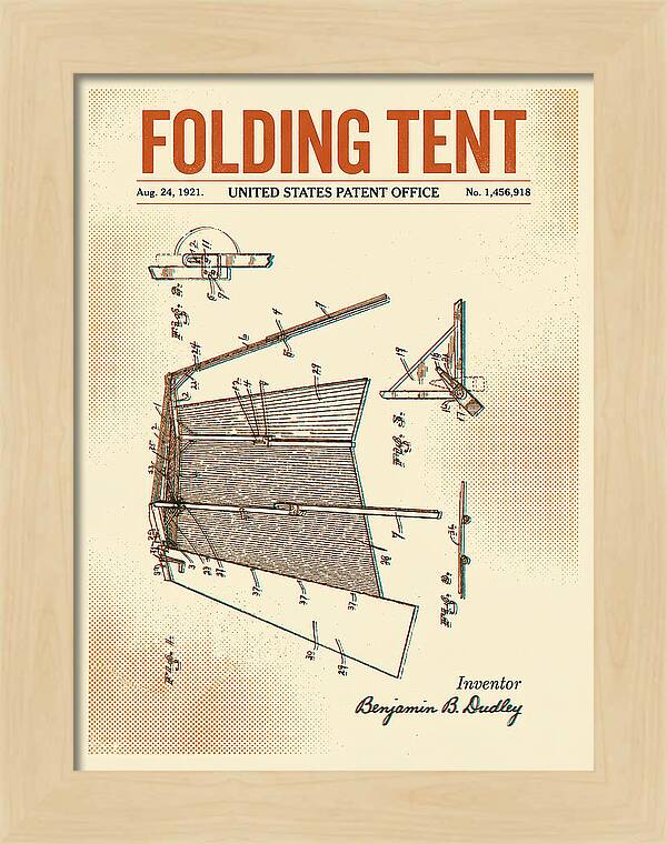 Folding Tent Retro Patent Us1456918a