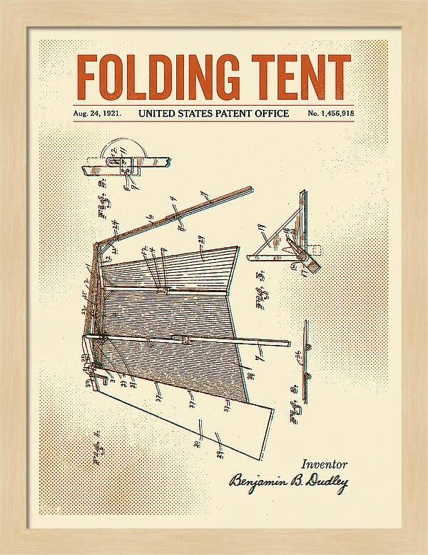Folding Tent Retro Patent Us1456918a