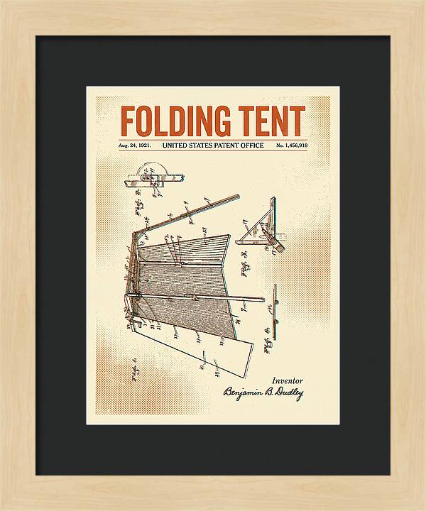 Folding Tent Retro Patent Us1456918a