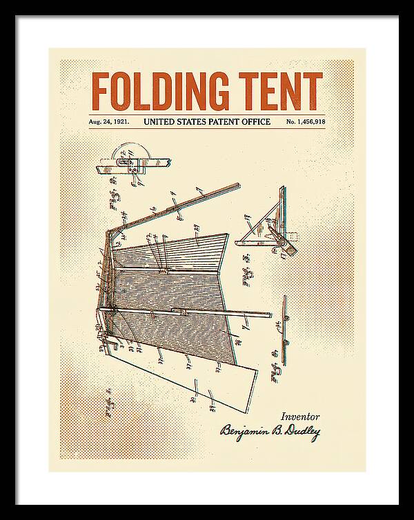 Folding Tent Retro Patent Us1456918a