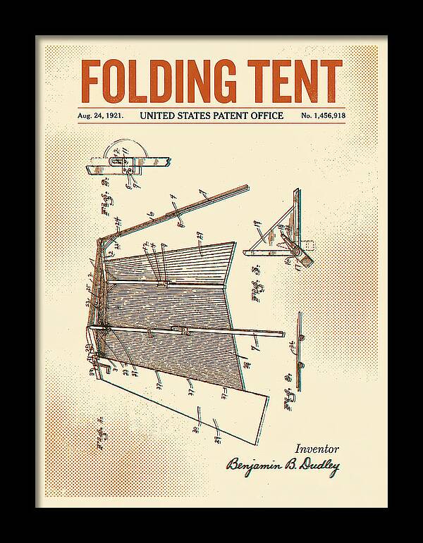Folding Tent Retro Patent Us1456918a