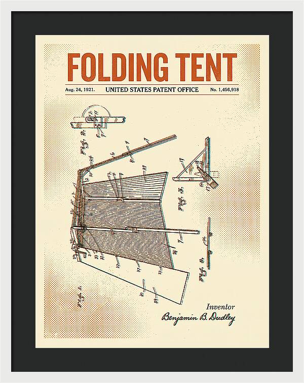 Folding Tent Retro Patent Us1456918a
