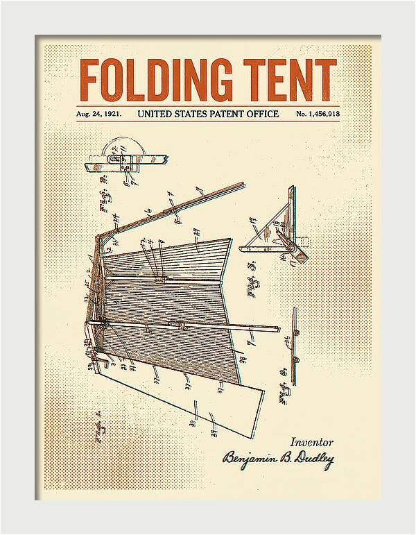 Folding Tent Retro Patent Us1456918a