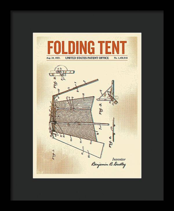 Folding Tent Retro Patent Us1456918a
