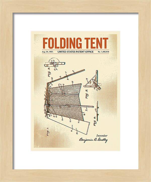 Folding Tent Retro Patent Us1456918a