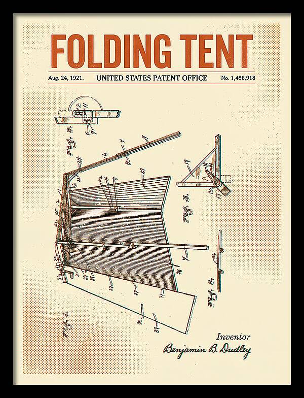 Folding Tent Retro Patent Us1456918a