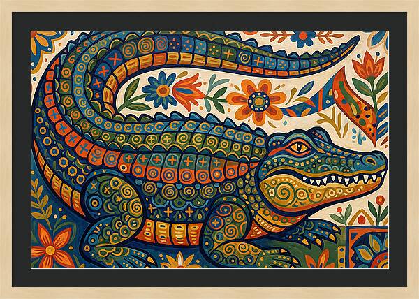 Folk Art Alligator