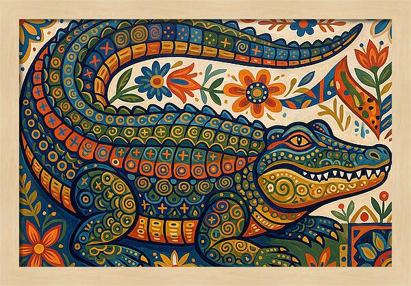 Folk Art Alligator