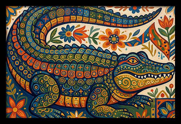 Folk Art Alligator