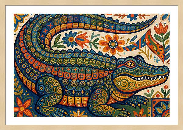 Folk Art Alligator