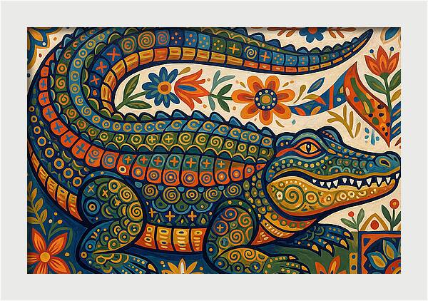 Folk Art Alligator