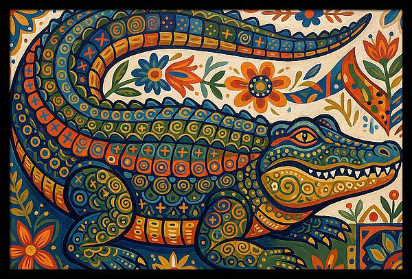 Folk Art Alligator