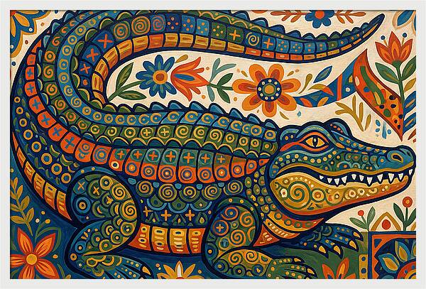 Folk Art Alligator