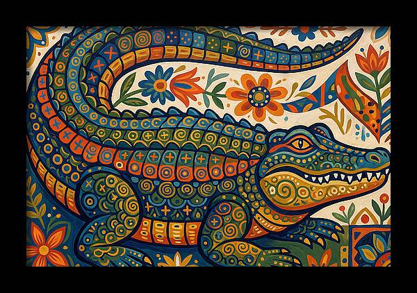 Folk Art Alligator