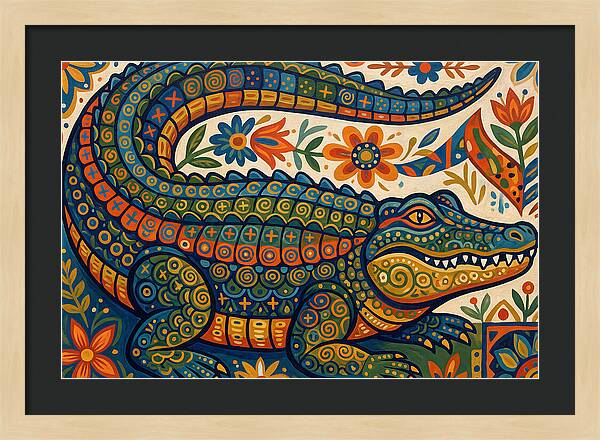 Folk Art Alligator