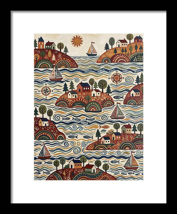Folk Art Archipelago Landscape