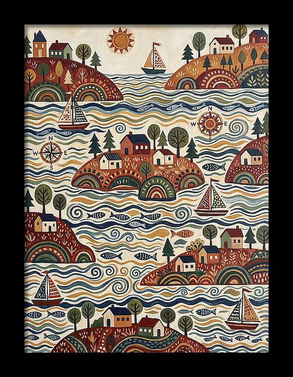 Folk Art Archipelago Landscape