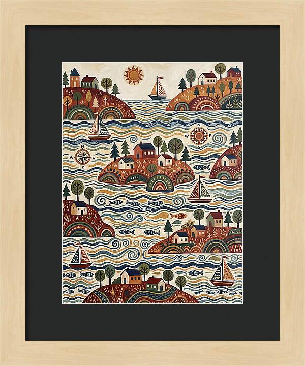 Folk Art Archipelago Landscape