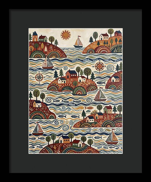 Folk Art Archipelago Landscape