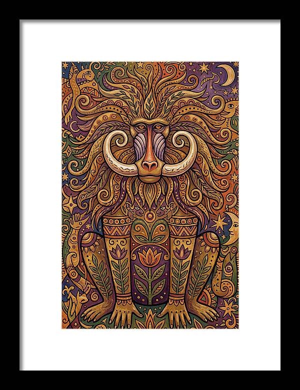 Folk Art Baboon