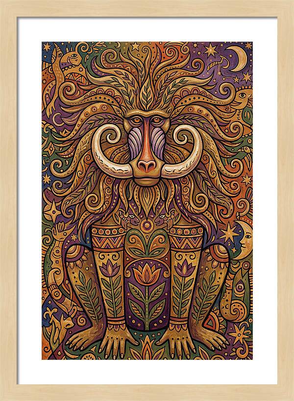 Folk Art Baboon