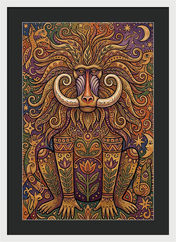 Folk Art Baboon