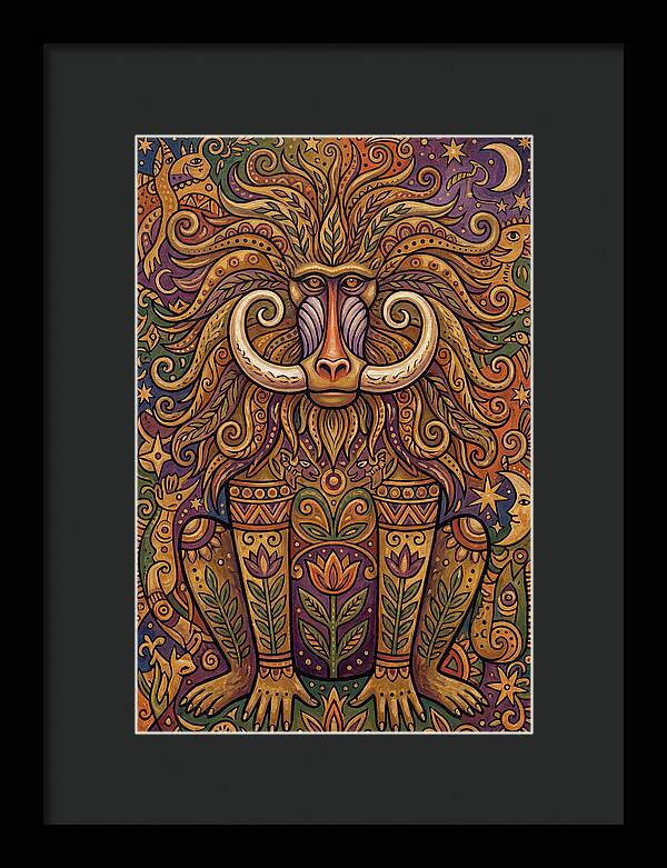 Folk Art Baboon