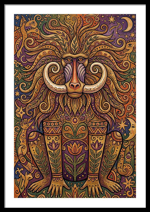 Folk Art Baboon