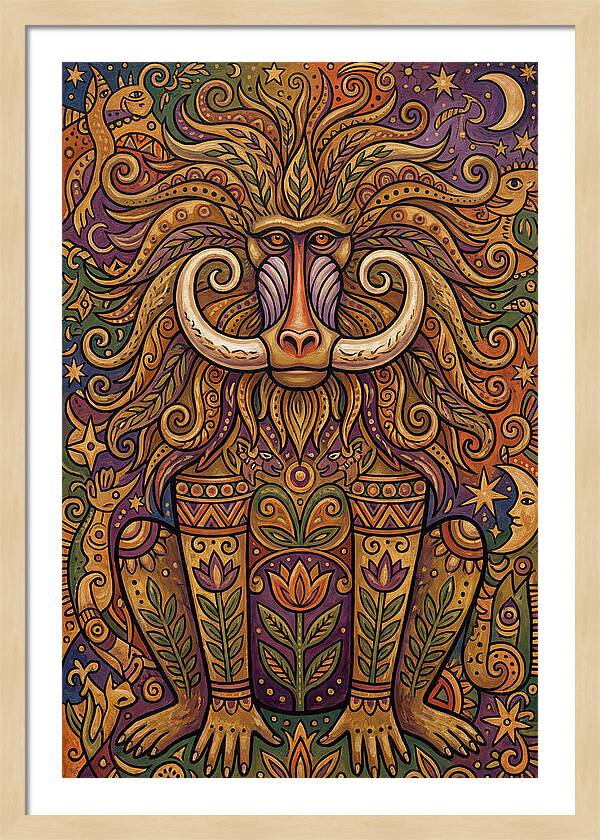 Folk Art Baboon