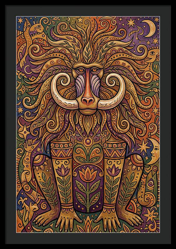 Folk Art Baboon