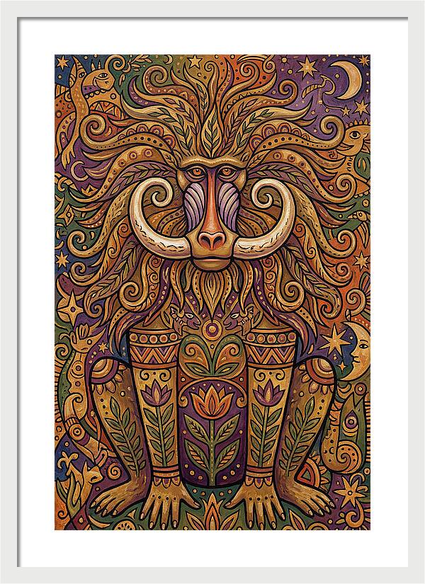 Folk Art Baboon