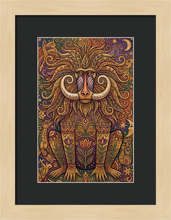 Folk Art Baboon