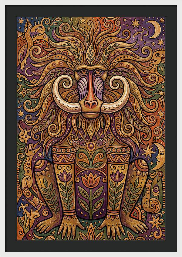 Folk Art Baboon